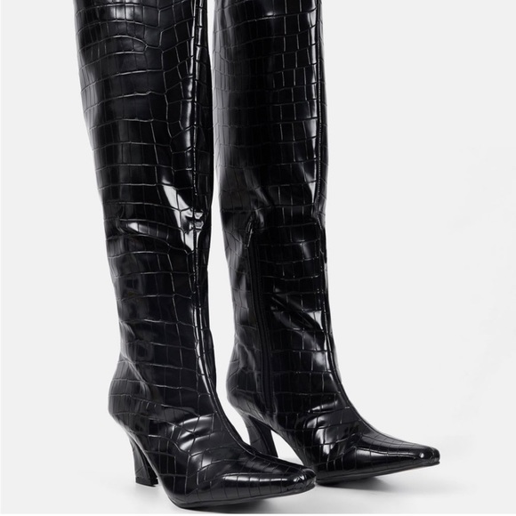 4th & Reckless Croc Print Boots - Picture 3 of 5